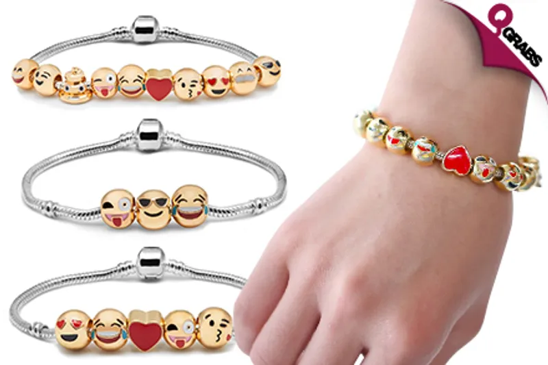 From QR29 Have some fun with Emoji Charm Bracelets - choose from 3 fun designs! (Up to QR207 Value)